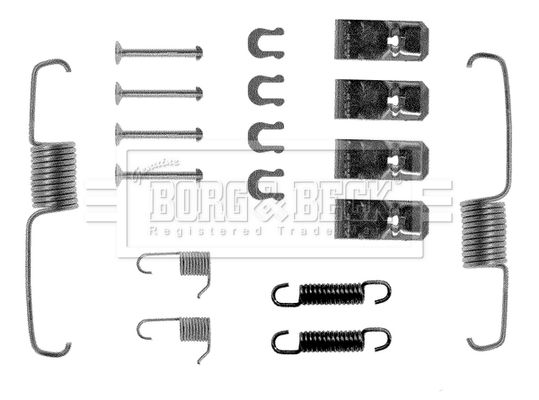 BORG & BECK Lisakomplekt, seisupiduriklotsid BBK6014